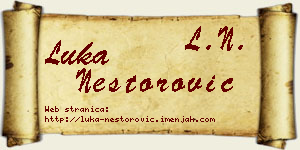 Luka Nestorović vizit kartica